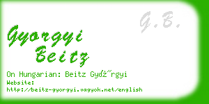 gyorgyi beitz business card